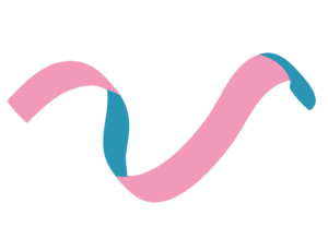 Veera-hankkeen v-logo, monivärinen pinkki-turkoosi